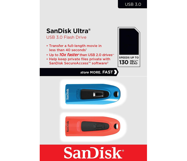 Sandisk 2x64GB Ultra (USB 3.0) 130MB/s (zestaw 2 szt.) - 707929 - zdjęcie 2